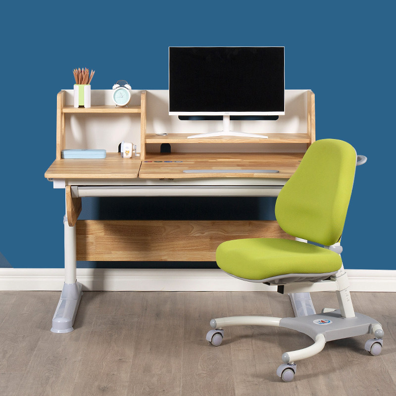 cico Cisco rubber wood solid wood children study table home liftable desk multifunction elementary school student desk
