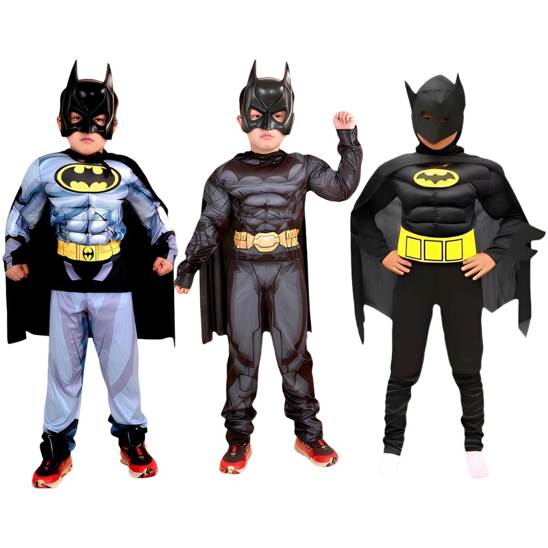 Halloween Batman Children's Boys' Performance Costume Batman Muscle Suit Cosplay Dance Performance Set