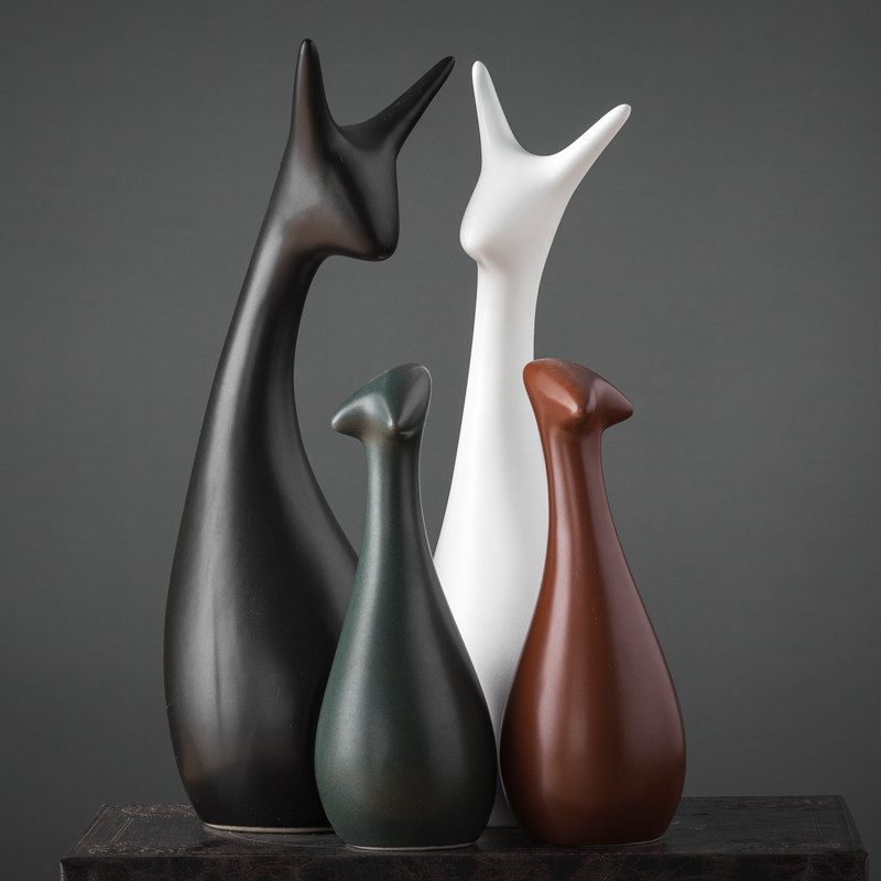 Nordic Home Creative Living Room Ceramic Swing Accessories Small Furnishing Tabletop Wine Cabinet Decorations Hem Wedding Gift Room