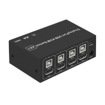 Seckey dp switch KVM four-in and one-out Displayport switch 4-port HD 4K60Hz computer host shared DP display four computers shared keyboard mouse U disk