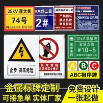 Customized stainless steel anti-corrosion brand aluminum plate machine equipment nameplate machine tool panel cable identification plate bronze plate