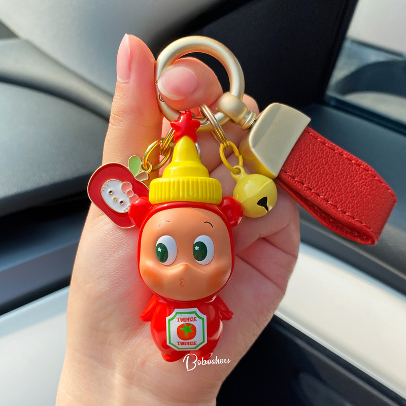 Bubble Mart Star People Random Selection Series Car Keychain Ring Chain Rope Small Pendant Accessories Durable and Long-Lasting