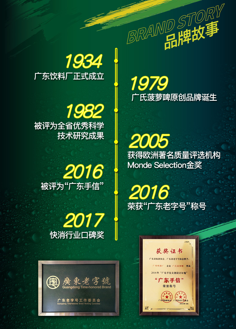 广东老字号 广氏 菠萝啤果味气泡水  480ml*15瓶 0蔗糖0脂0卡 图7