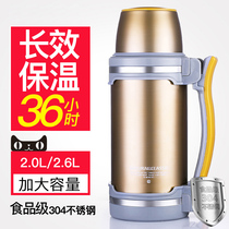 Insulation Pot Large Capacity Outdoor Vehicular Portable Travel Big Kettle Vacuum Warm Hot Water Bottle 2 Liters Warm Pot Home