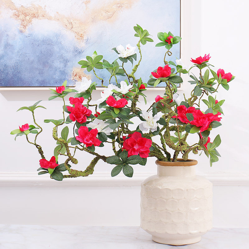 Simulation of cuckoo fake flower high-grade silk flower home decoration Chinese style flower fixture bouquet TV cabinet flower