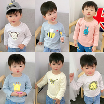 Hey Boy T-shirt children long sleeve baby Autumn 2020 new childrens clothing girl Korean cartoon cotton T-shirt