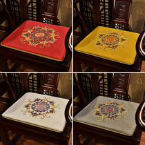New Chinese cotton flash embroidery chair chair chair chair chair chair anti-slip cushion mat red wood sofa cushion