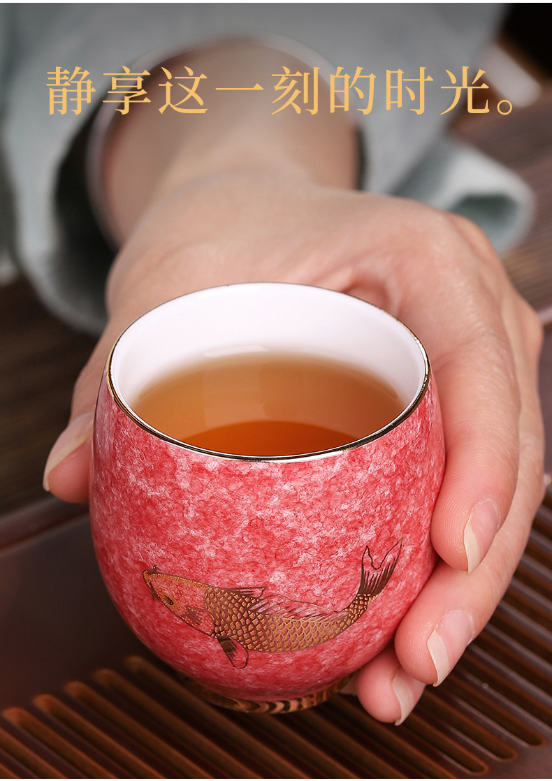 Ceramic kung fu tea set home office lounge of a complete set of tea cups tureen tea simple gift boxes
