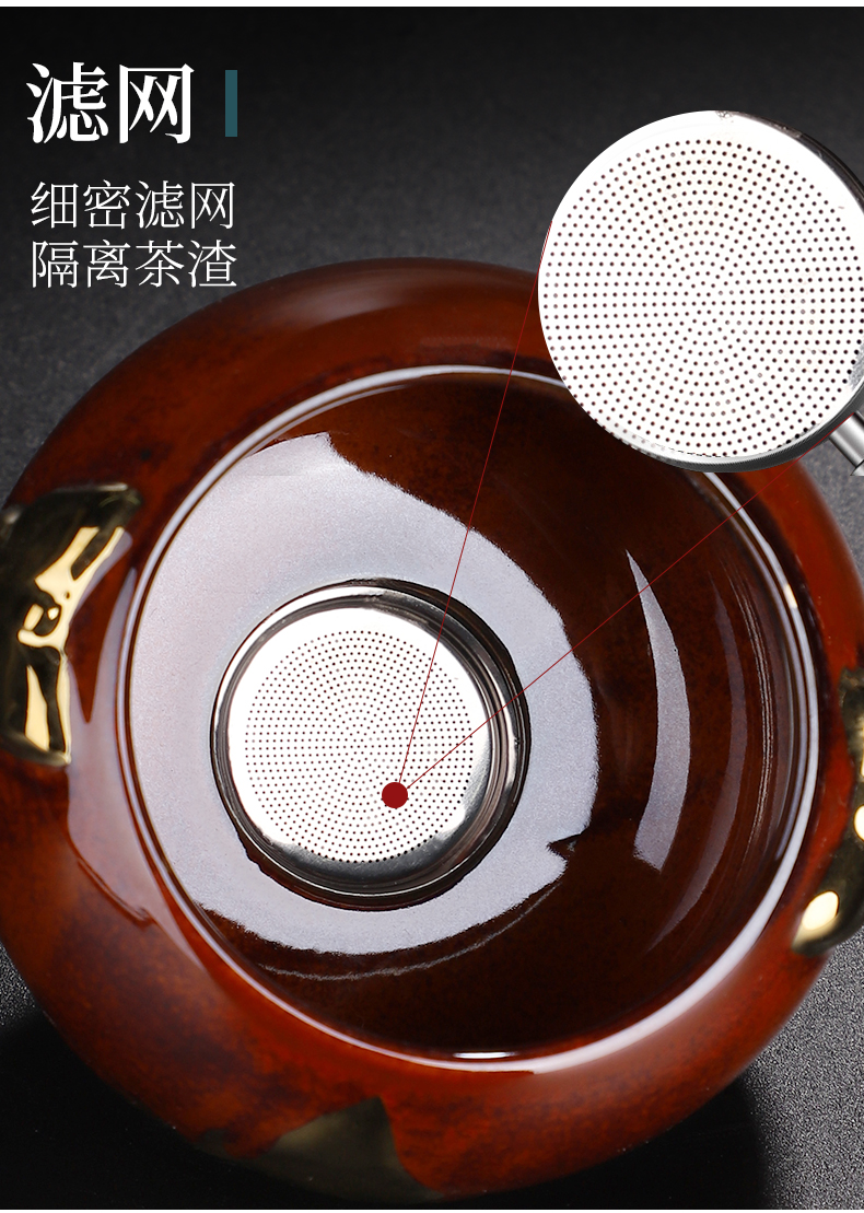 Variable automatic tea set home lazy rotating kung fu teapot teacup tea sea office tea sets