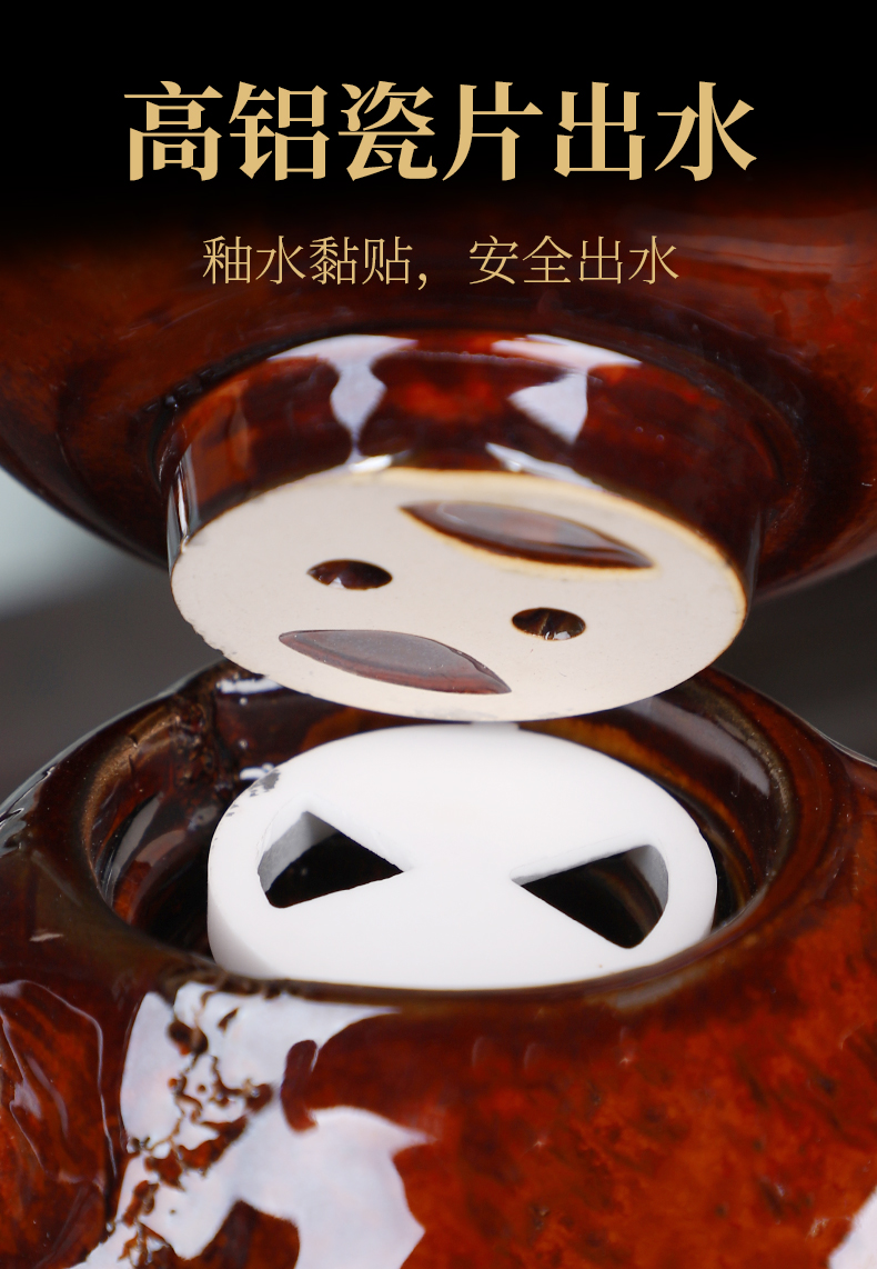 Variable automatic tea set home lazy rotating kung fu teapot teacup tea sea office tea sets