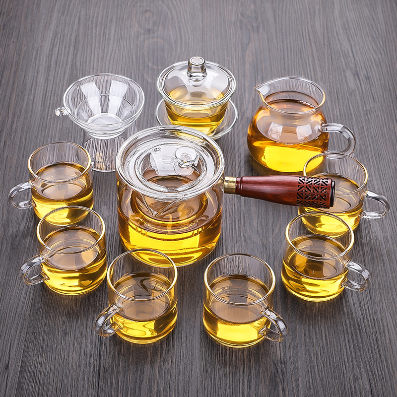 Kung fu tea tea set glass home sitting room a small tea cups office will suit