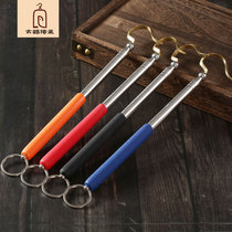 Bird cage hanging rod hook embroidered eye thrush red son indigo chin bird cage telescopic stainless steel hook bird cage accessories Daquan