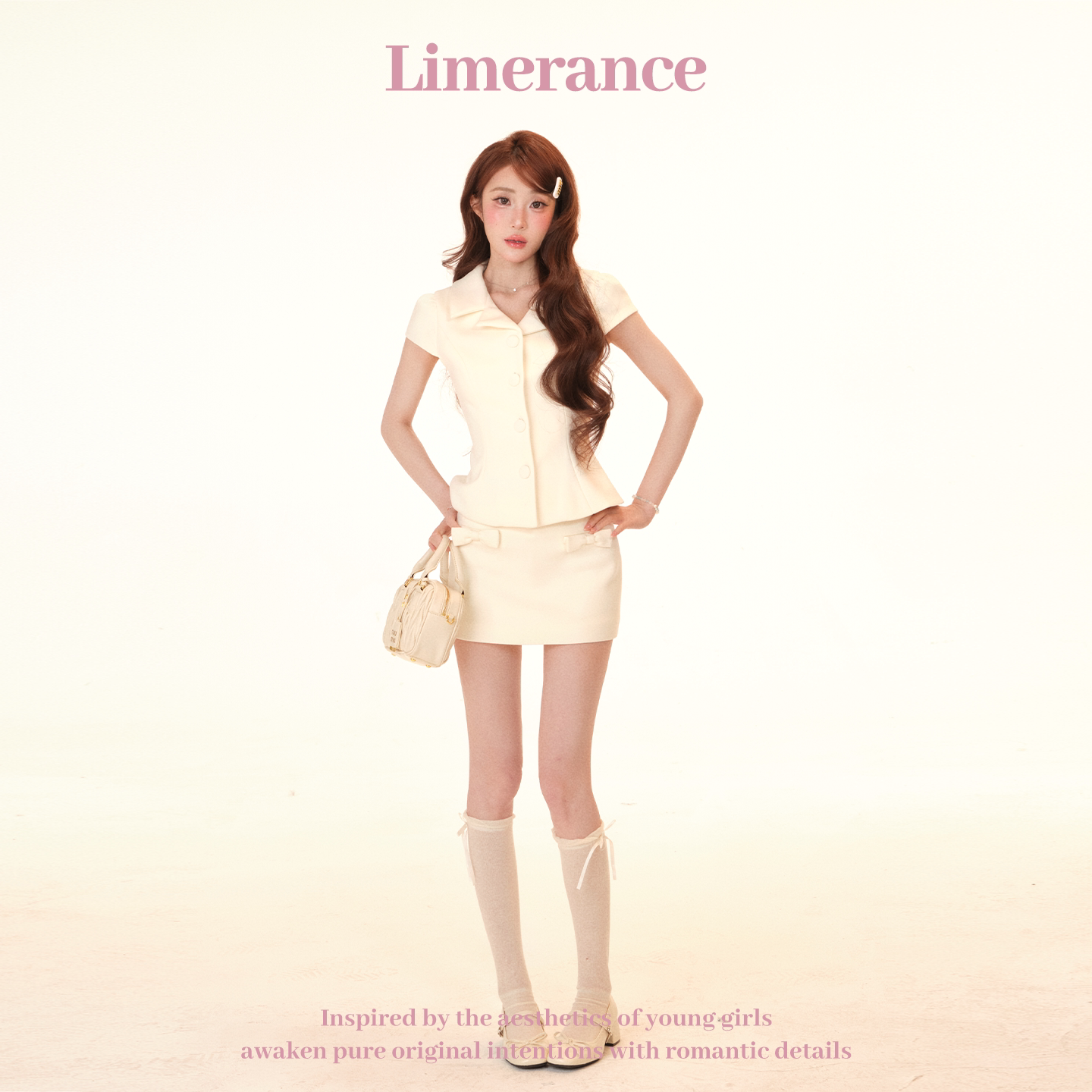 Limerance リボン 半袖 セットアップ