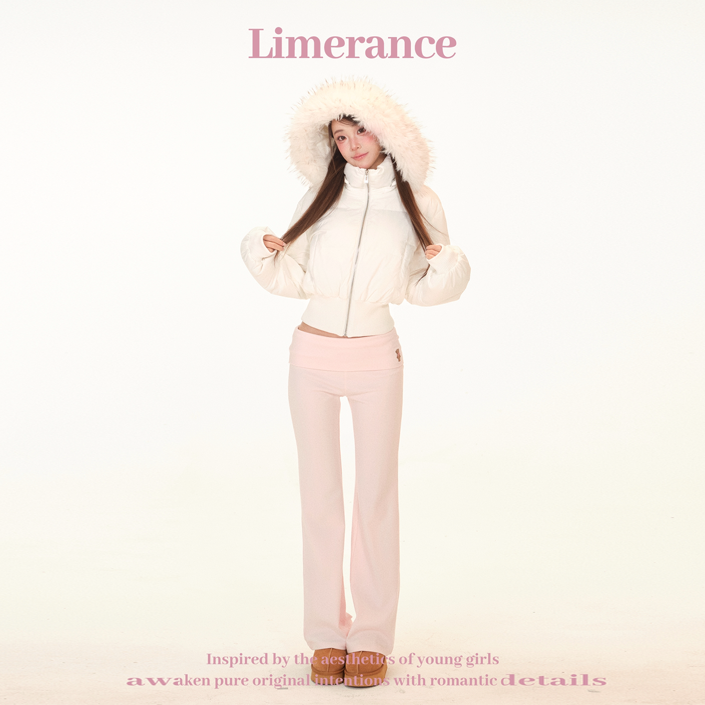 Limerance フード付き ダウンジャケット