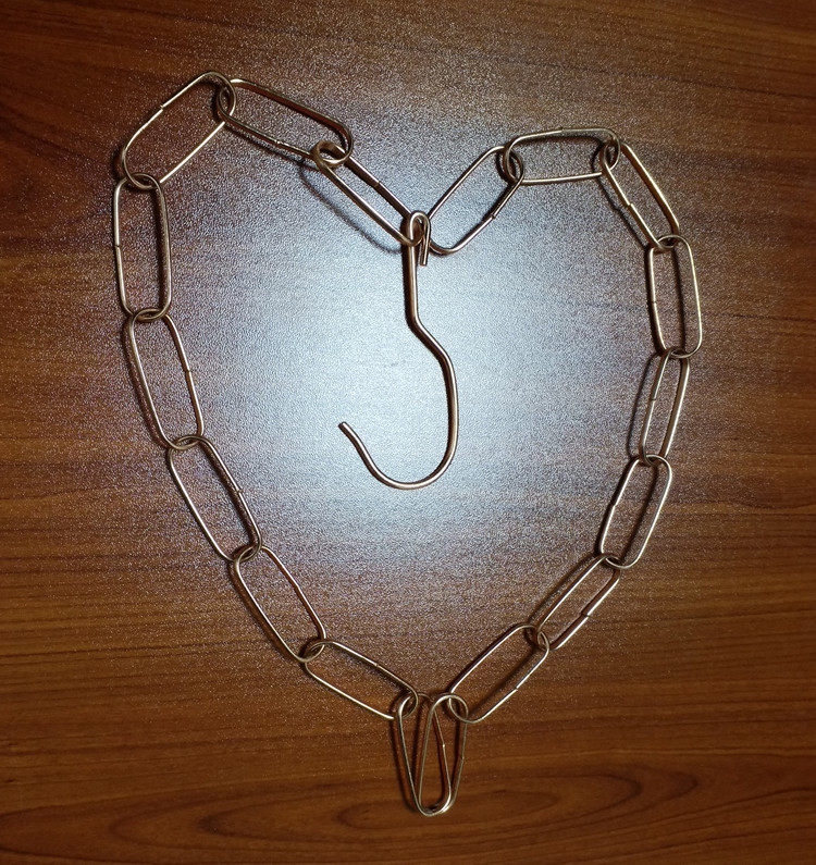 Wojiu light luxury clothing store S hook clothes chain chain display rack clothes hook clothes hanger ring shop decoration