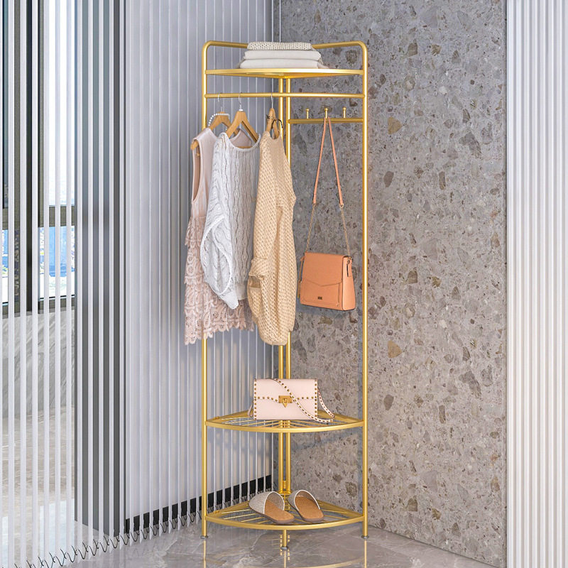 Light luxury clothes hanger floor-to-ceiling living room coat rack corner bedroom modern minimalist Nordic home door clothes rack