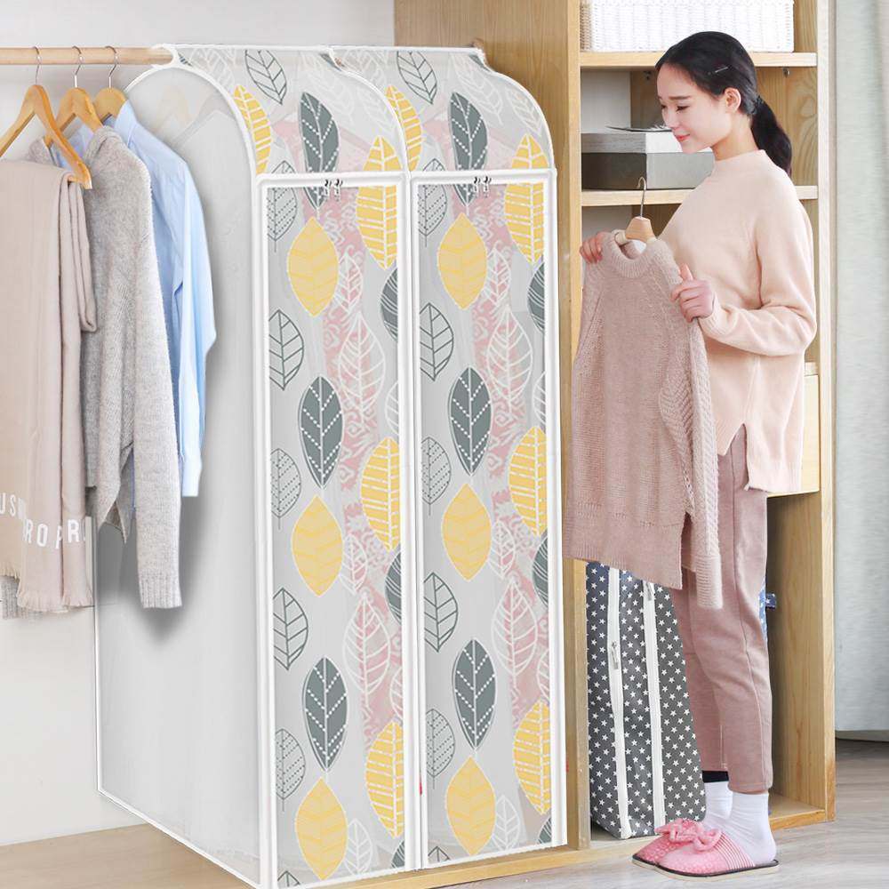 Clothes clothes hanger with dust cover wardrobe hanging bag fully enclosed coat three-dimensional dust cover cloth transparent width