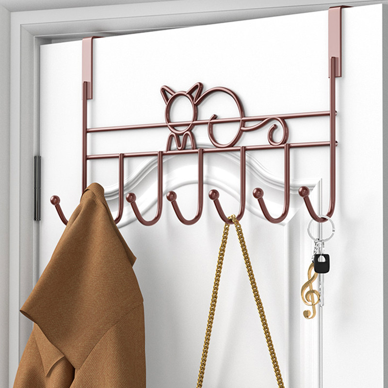 Wojiu door rear hook punch-free door hanger hanger hanger wall hanging wall rack clothes