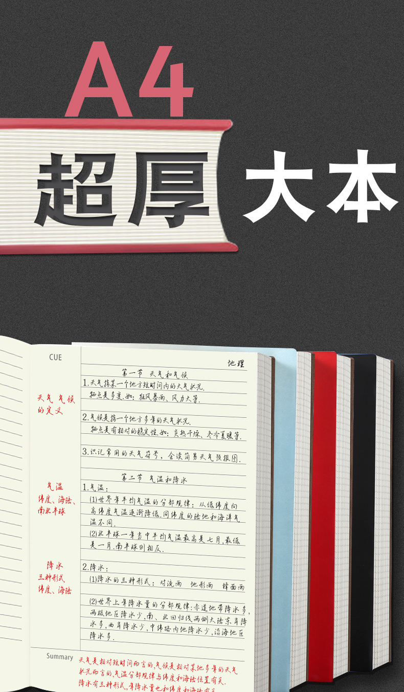 A5加厚超厚皮面笔记本子 图1