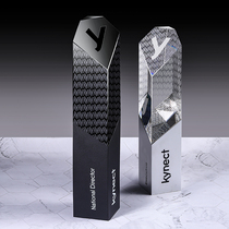 Metal Trophy Car Brand Sales Public Relations Monthly Champion Award Crystal Trophy Custom Activity Souvenir