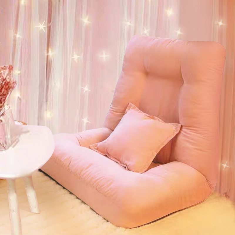 Small apartment bedroom single lazy sofa Japanese net red balcony backrest foldable tatami bed chair