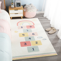 Baby Baby Cartoon Jump House Cashmere Rug Living-room Bedroom With Thickening Long Suede Bed Border Fall Cute