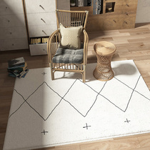 Modern minimalist Nordic folk sleeping Living room Carpet Moroccan National Wind Diamond Line Ins bedroom Rooms Mat