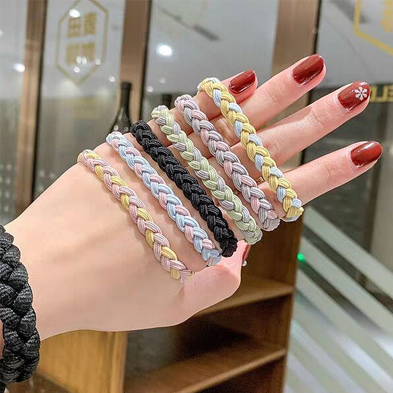 Rubber band hair ring female Korean cute simple hair ring small fresh leather case 2021 new hair ring with hair ponytail