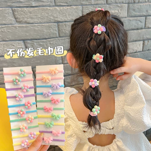 Детская резинка для волос, безвредный маленький аксессуар для волос, не повреждает волосы