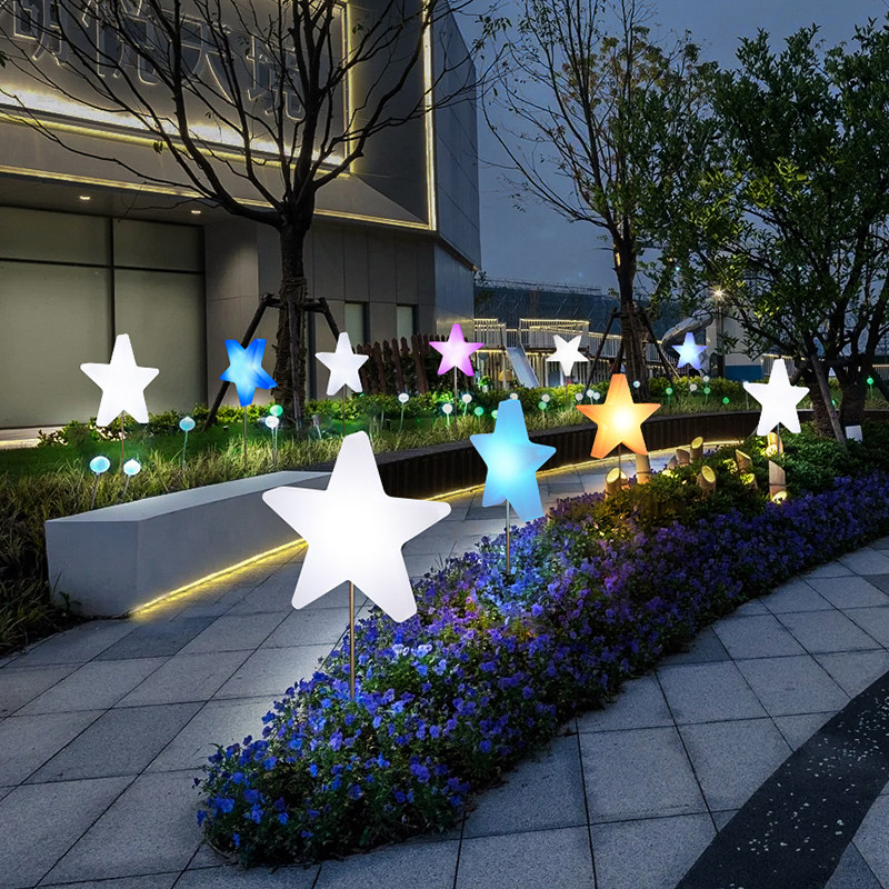 đèn năng lượng mặt trời sân vườn chống nước Ngôi sao năm cánh đèn trang trí ngoài trời nhiều màu sắc phong cảnh đèn sân đèn sao sự kiện bữa tiệc ngày lễ cắm bãi cỏ đèn âm đất đèn sân vườn năng lượng đèn năng lượng mặt trời cho sân vườn