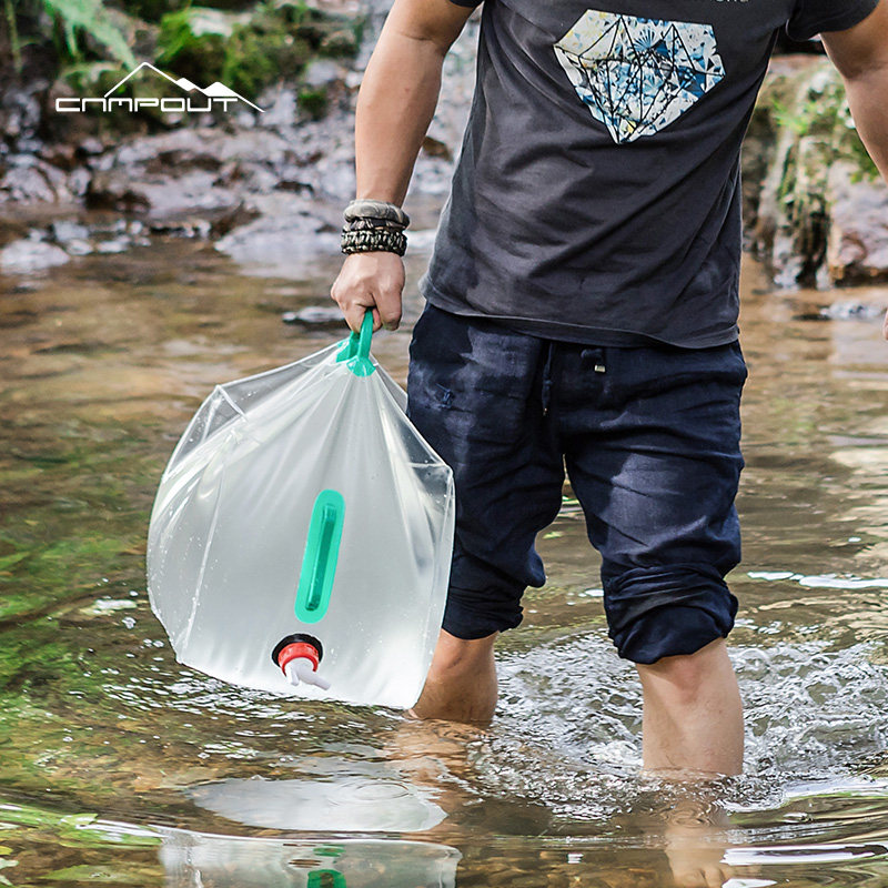 Folding plastic water bag soft body outdoor water storage bag portable travel off-road drinking water bag large capacity camping