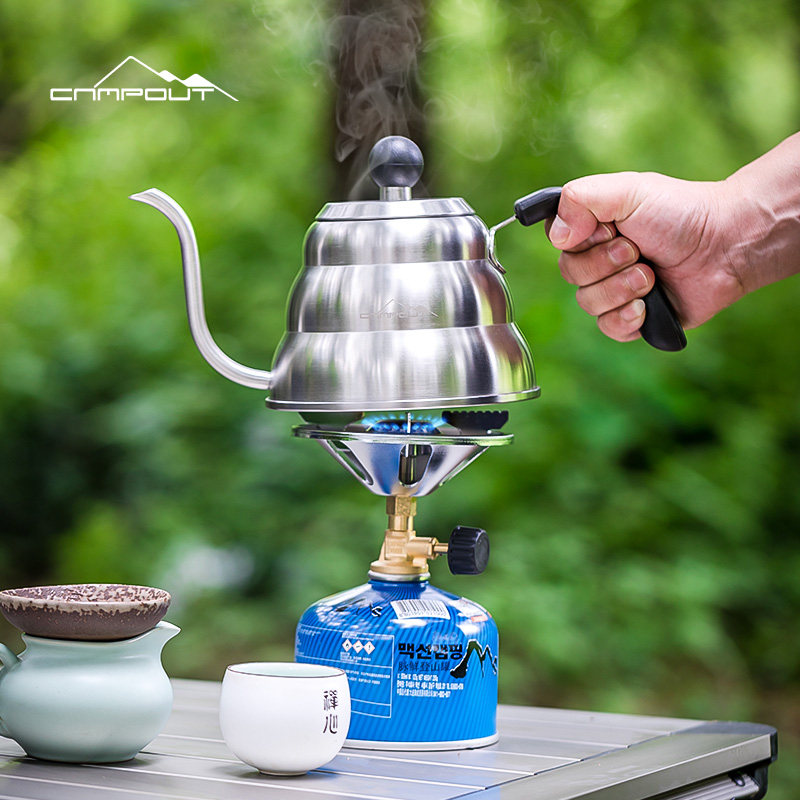 Cloud Hand Flushing Pot Coffee Maker Coffee Maker Long Mouth Fine Mouth Field Burning Kettle Outdoor Tea Portable Kettle Camping Gas