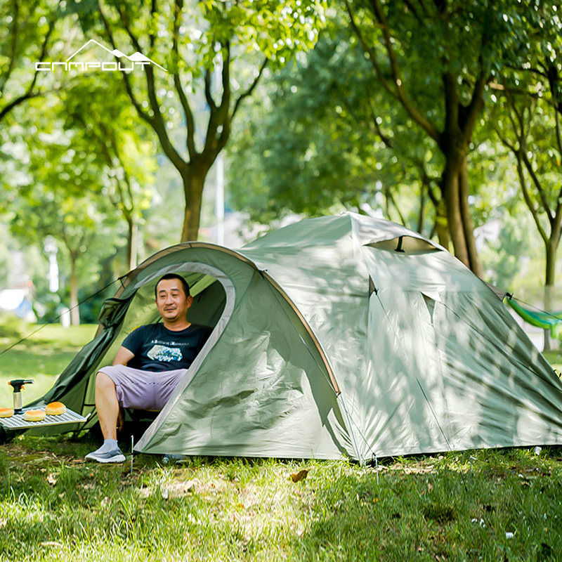 Sun Shade Tent Outdoor Camping Anti-Rainstorm Thickening Juku Camp Sun Protection Field Double 2 People Lovers Beach Light Poop