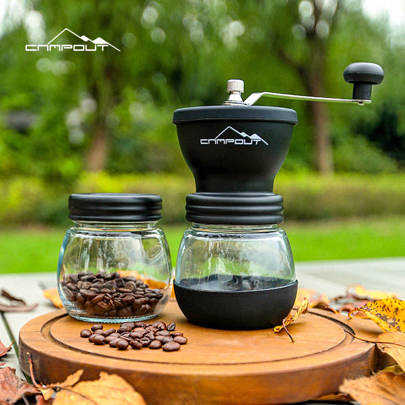 Hand-made coffee grinding machine suit glass original taste handmade grinding integrated flush manual Japanese small easy to clean