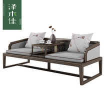 Solid wood sofas combined white wax wood benches New Chinese small family style living room guests modern minimalist double single