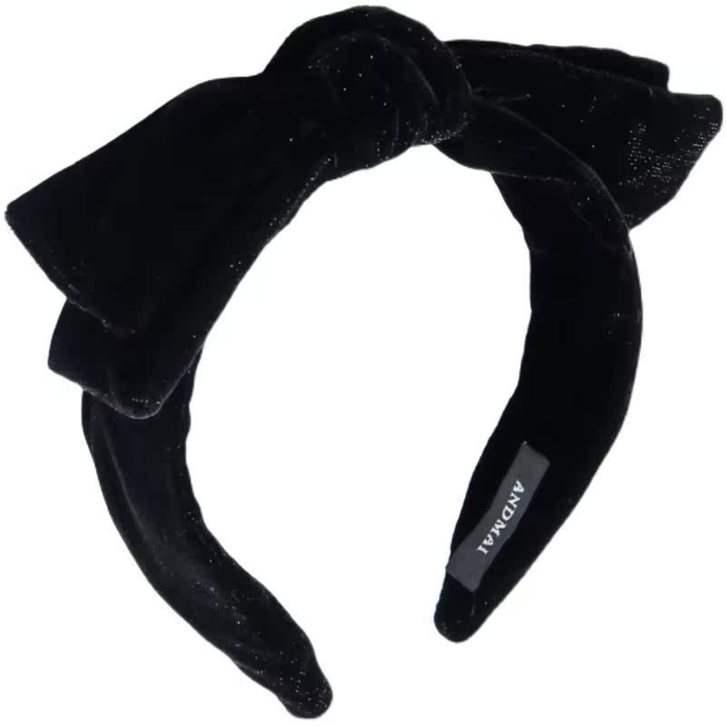 South Korea Liu Tao same style bow headband female summer wide-brimmed cute princess wind headwear 2021 new hair accessories