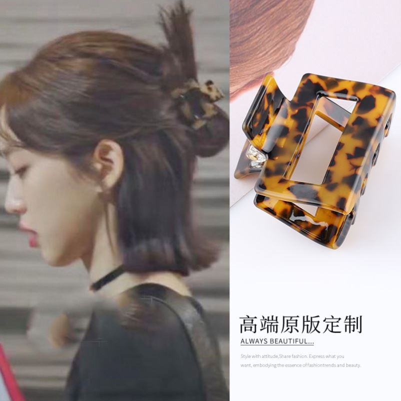 Top-floor Xijing with the same grab clip acetate French retro half-tie hair small grab clip temperament simple Korean ins style