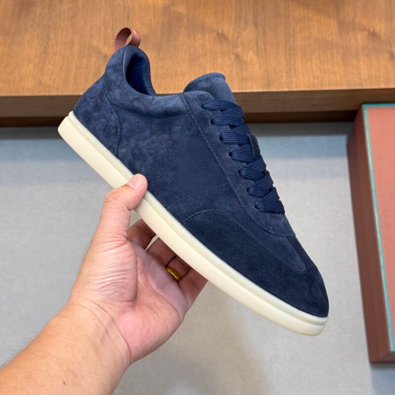 Business Casual Genuine Leather Breathable Men's Shoes, Suede Fashion Lp Round-Toe Soft-Soled British-Style Trainers, European Full Leather