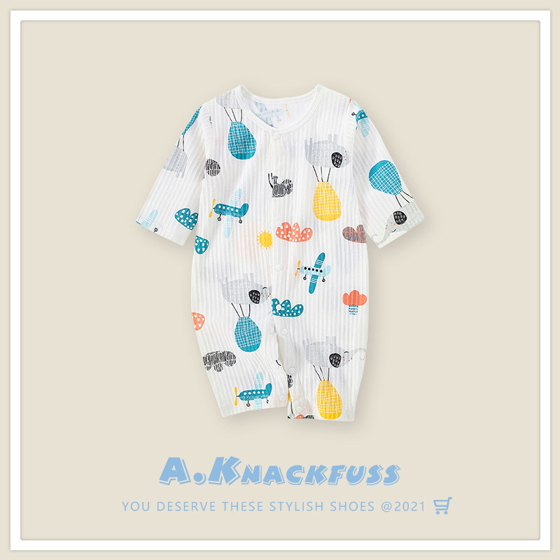 Balloon Elephant~Newborn Baby Clothes Romper Cotton French A Knackfuss Baby Jumpsuit Climbing Suit
