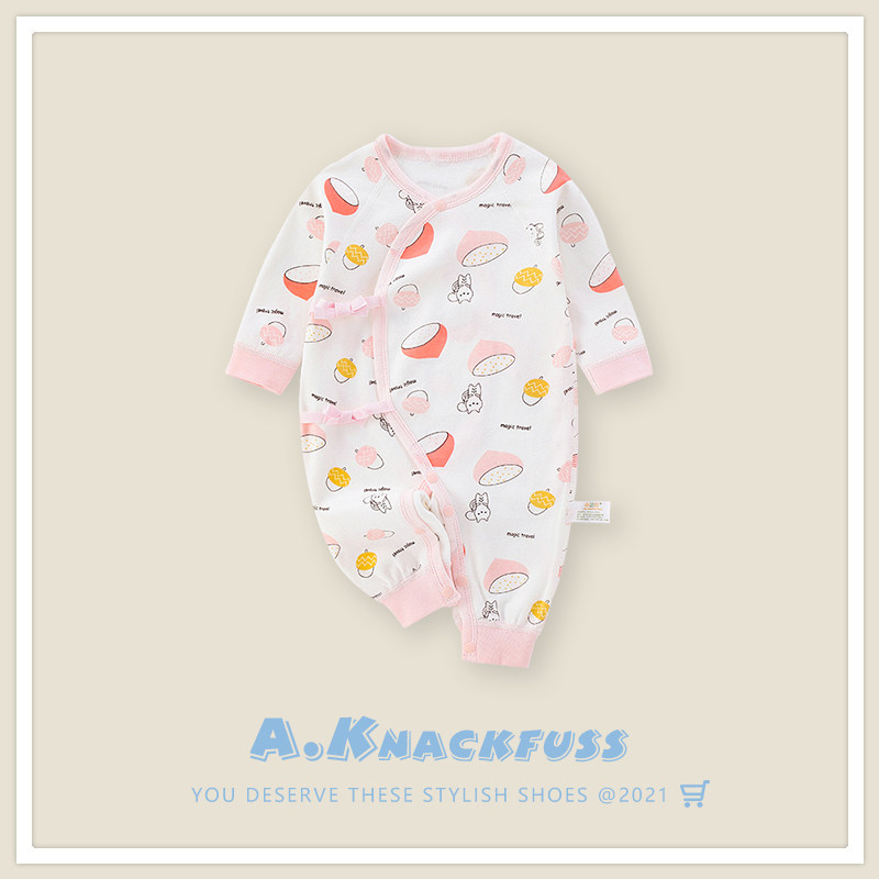 French A Knackfuss children's clothing ~ baby one-piece clothes pure cotton long sleeve newborn clothes baby khae climbing clothes