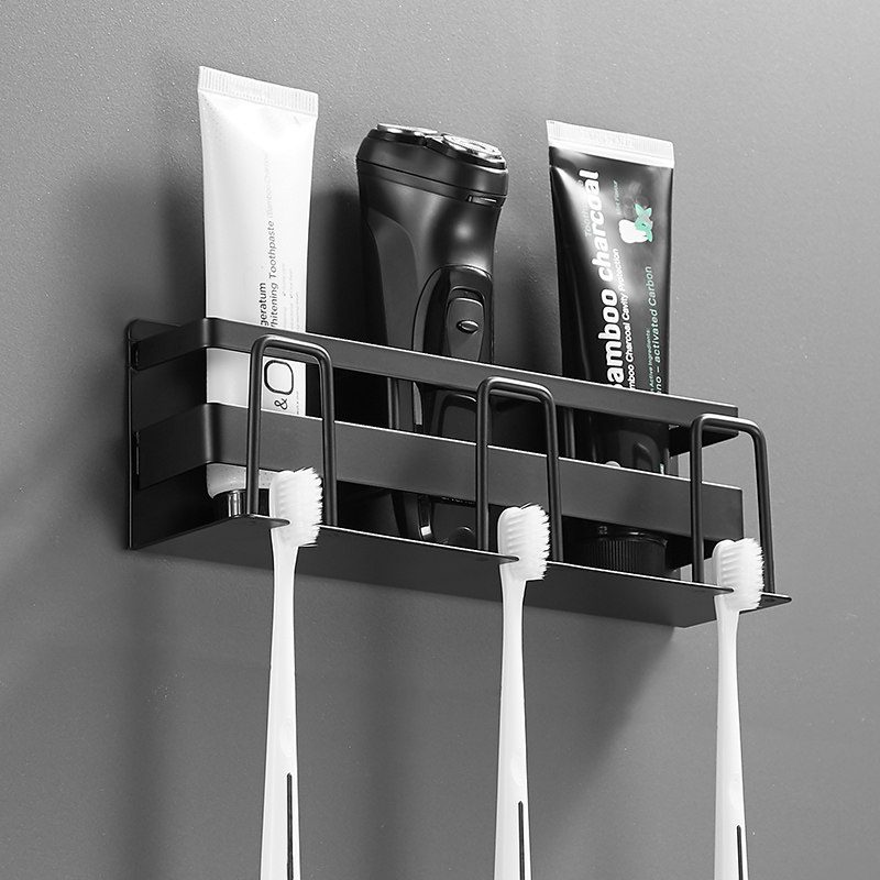 304 stainless steel electric toothbrush shelve without punching wall-mounted dressing room toothbrush cup holder inverted hanging toothbrush tooth cup