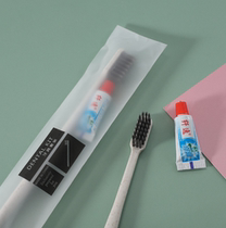 Hotel disposable set toothbrush toothpaste toothware two-in-one set travel toiletry set hotel consumables