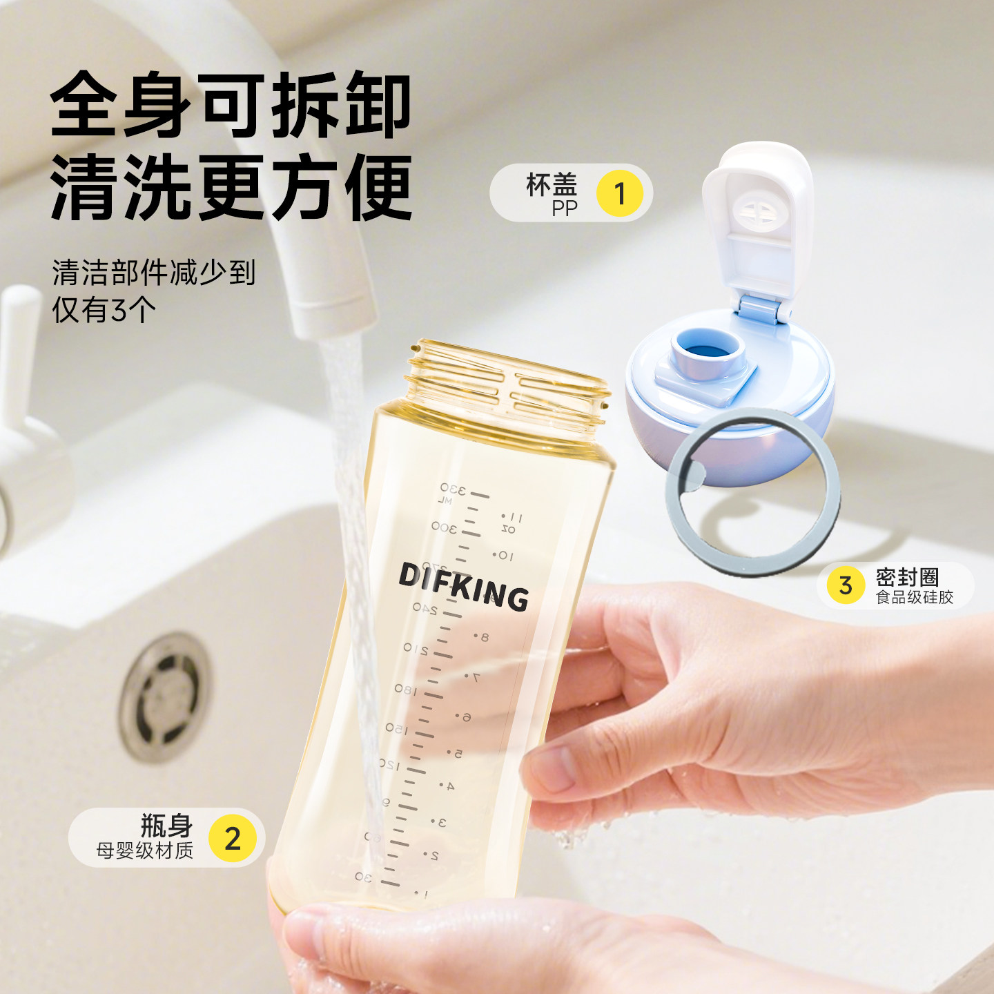 Difking Direct Drinking Cup Ppsu High-Value Water Cup for Girls, Cute and Portable, Special Drinking Cup for Pregnant Women and Children