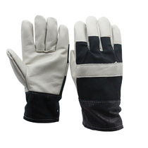 First-layer cowhide high-temperature-resistant anti-scalding heat-insulating and wear-resistant thickened short welding seaman protective gloves