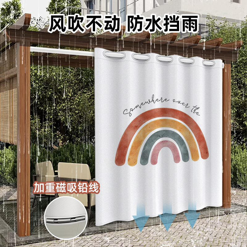 凉亭室外免打孔安装户外防水防晒窗帘：打造完美户外休闲空间的秘密武器！