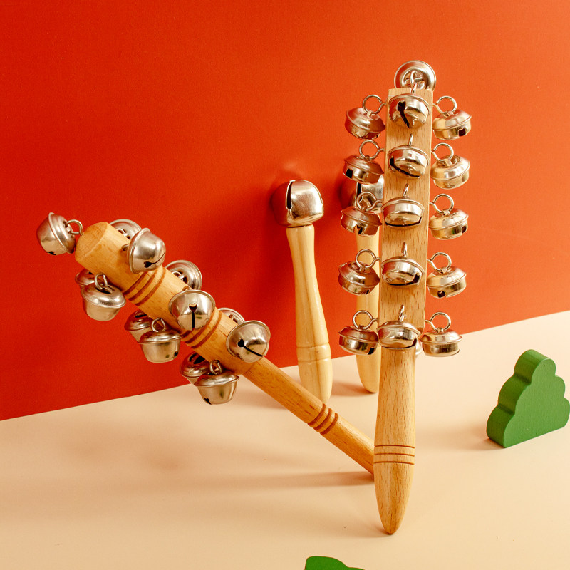 13 Bell Stick Bell Orff Percussion Log String Bell Hand Bell Kindergarten Early Education Elementary School 21 Log Rattle