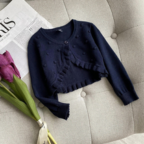 Childrens spring sweaters Korean princess dresses summer shawls and cloaks girls short knitted jackets