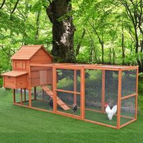 Sun protection and rain protection outdoor breeding pigeon cage chicken cage chicken nest rabbit villa bird cage chicken house solid wood double layer pet
