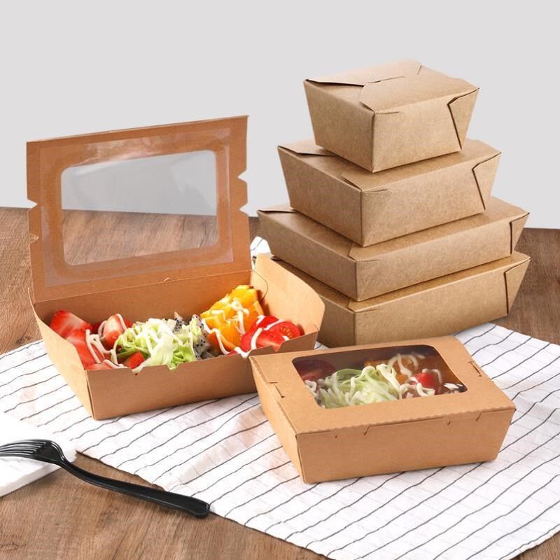 Disposable takeaway lunch box carton packaging box catering commercial high-end suit office worker fat-reducing meal vegetable salad