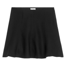 ARKET Womens Wool Blended Stretch Mini Skirt Black 2024 Autumn New Style 1246535001